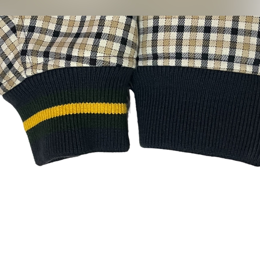 LACOSTE LIVE PLAID WOOL BOMBER JACKET SIZE M - Picture 5 of 10